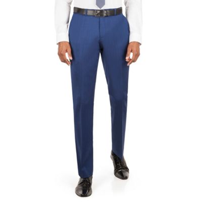 Ben Sherman Bright blue plain front slim fit kings suit trouser